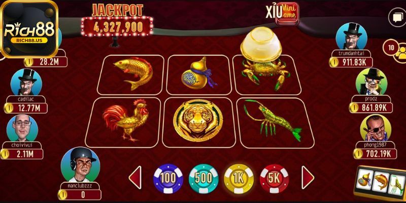 Áp dụng quy tắc tính tổng trong Bầu cua Rich88