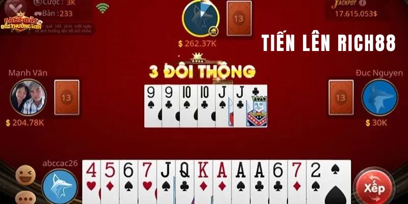 Luật chơi bài Tiến lên Rich88 cơ bản