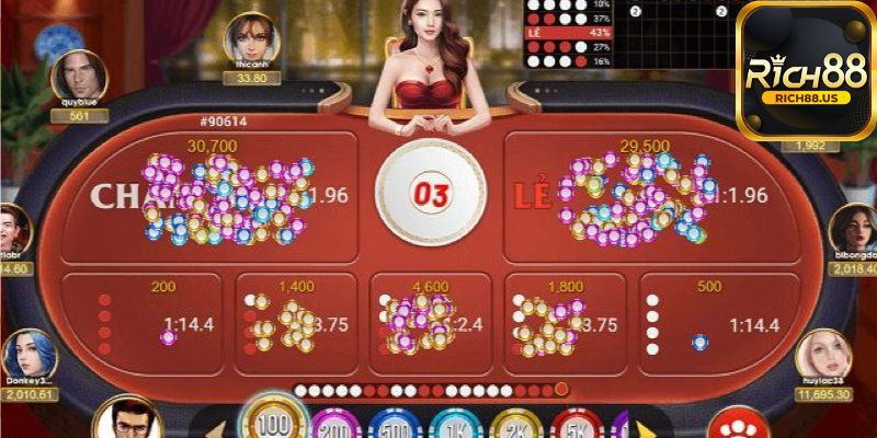 Đánh theo kiểu gấp thếp Xóc Đĩa Rich88